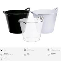 Balde Gelo Beer Champanheira Multiuso Cerveja Festas Eventos Cor:transparente