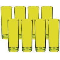 Kit De Copos 8 Copos Grandes Jogo Long Drink 330ml Boccati Cor:verde - 1