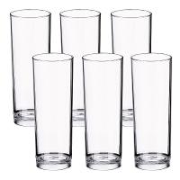 Jogo De Copos 6 Peças Long Drink Plástico Festas Eventos Top Cor:transparente - 1