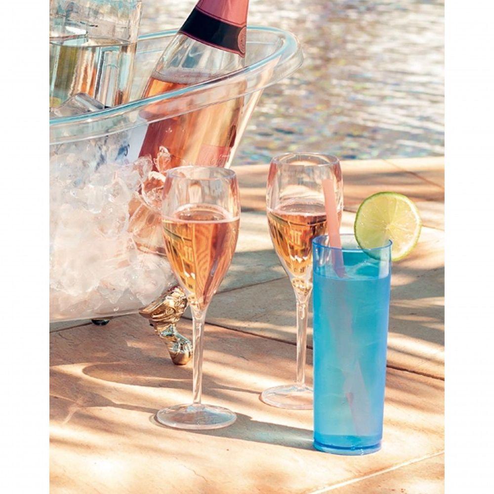 Conjunto 5 Copos Long Drink Gin Eventos Festas 330ml Boccati Cor:azul - 4