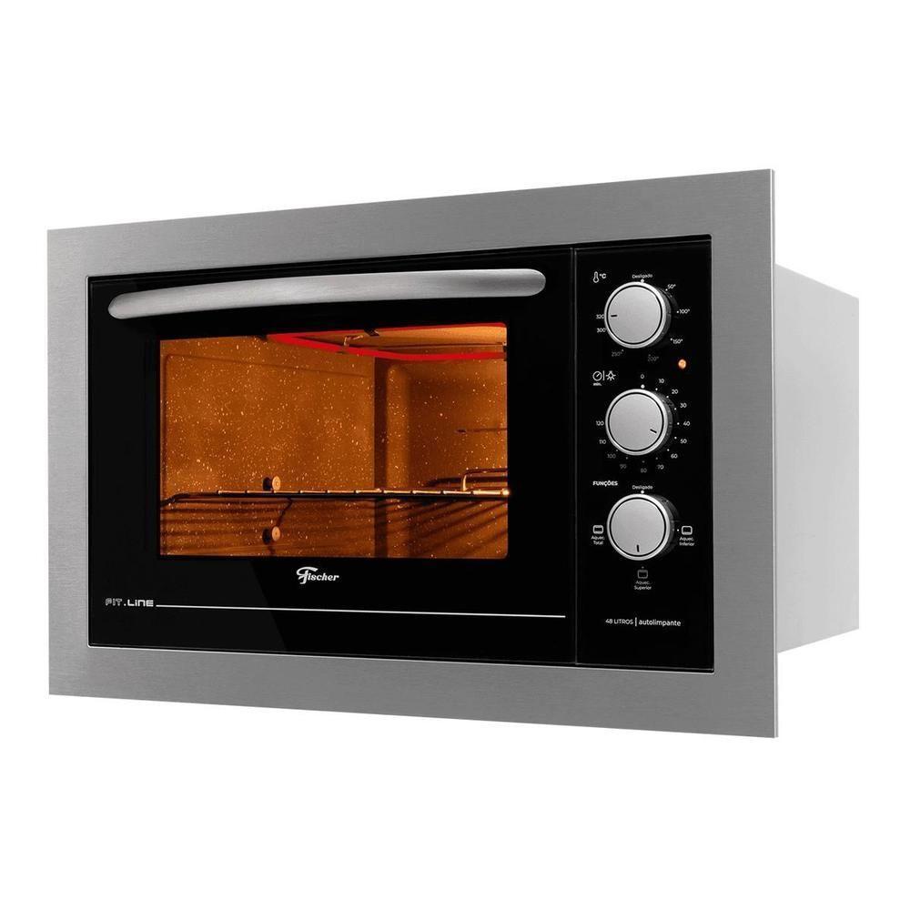 Forno Elétrico de Embutir Fischer Fit Line 48 Litros Inox 34493-95486 220V - 2