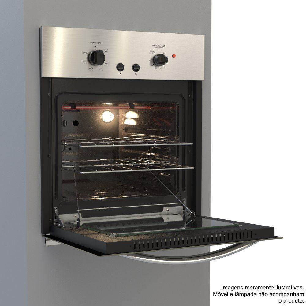 Forno de Embutir Venax à Gás 50 Litros Cristallo GIII Gás GLP Inox 220V - 3