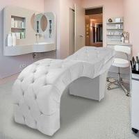 Maca Estofada Reclinável Sobrancelhas Cílios Suede Beatriz Cor:branco - 1