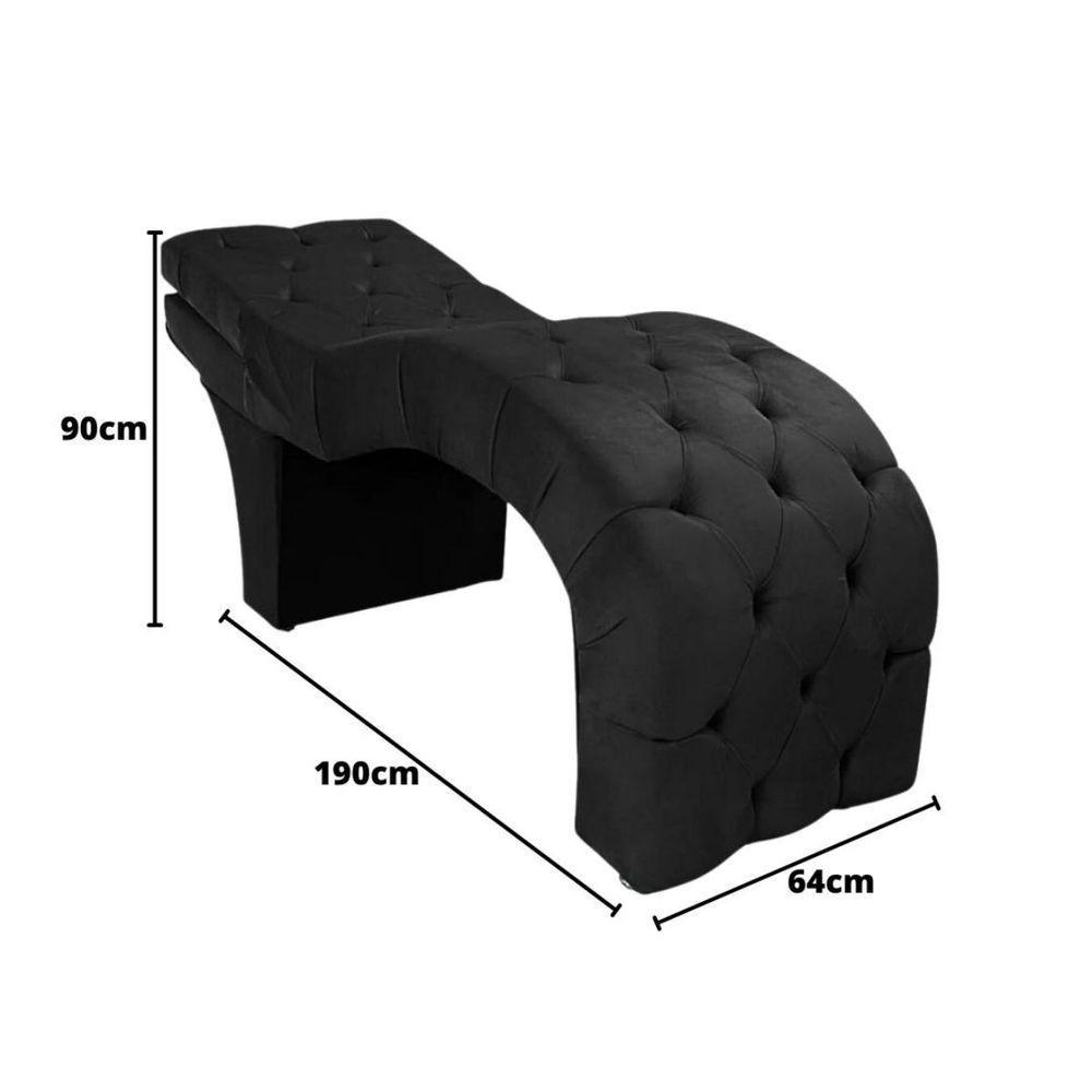 Maca Estofada Reclinável Sobrancelhas Cílios Suede Simaria Cor:preto - 4