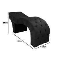 Maca Estofada Reclinável Sobrancelhas Cílios Suede Simaria Cor:preto