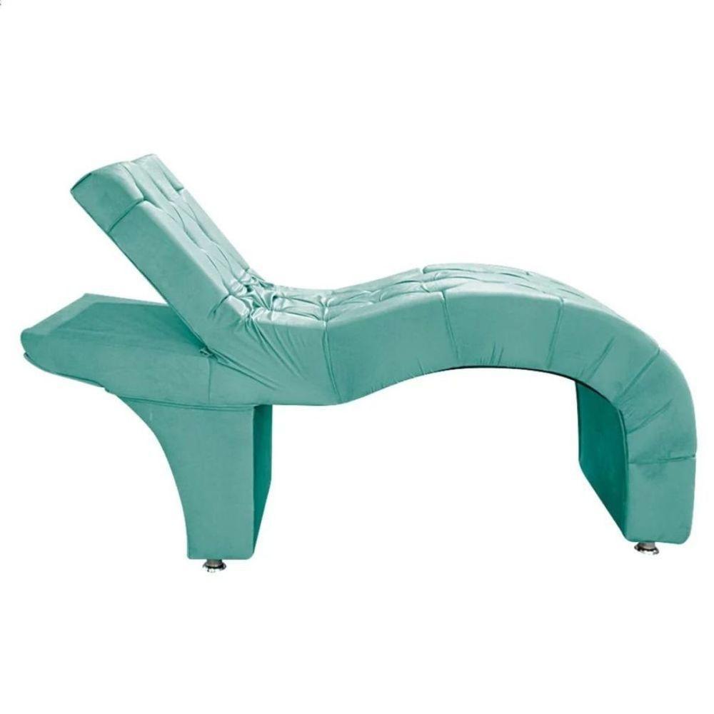 Maca Estofada Reclinável Sobrancelhas Cílios Suede Simaria Cor:azul Tiffany - 5