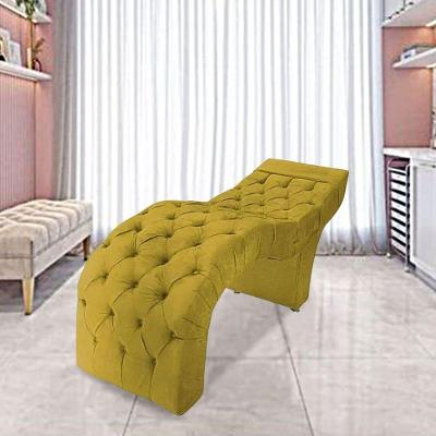 Maca Estofada Estética Cílios Salão Spa Suede Nicole Cor:amarelo