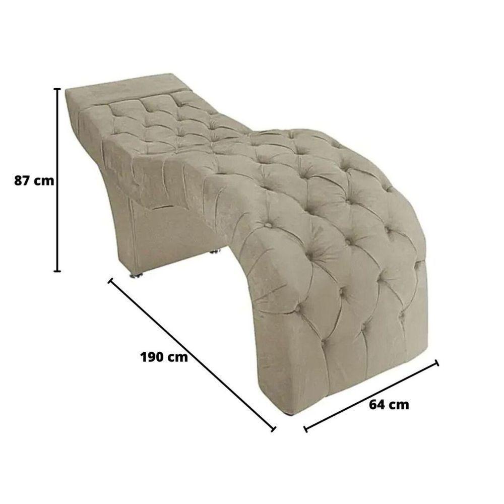 Maca Estofada Estética Cílios Salão Spa Suede ísis Cor:bege - 3