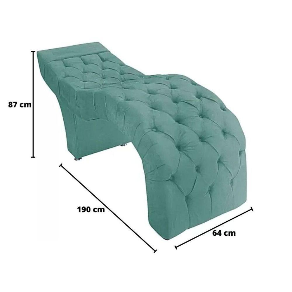 Maca Estofada Estética Cílios Salão Spa Suede Nicole Cor:azul Tiffany - 2