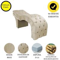 Maca Estofada Reclinável Sobrancelhas Cílios Suede Beatriz Cor:bege - 3