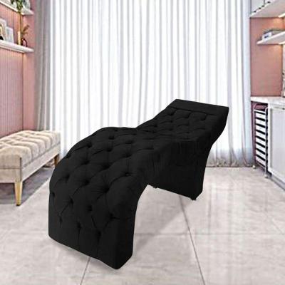 Maca Estofada Estética Cílios Salão Spa Veludo Nicole Cor:preto