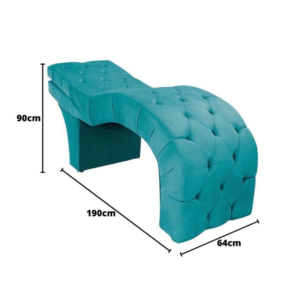 Maca Estofada Reclinável Sobrancelhas Cílios Suede Simaria Cor:azul Turquesa - 4