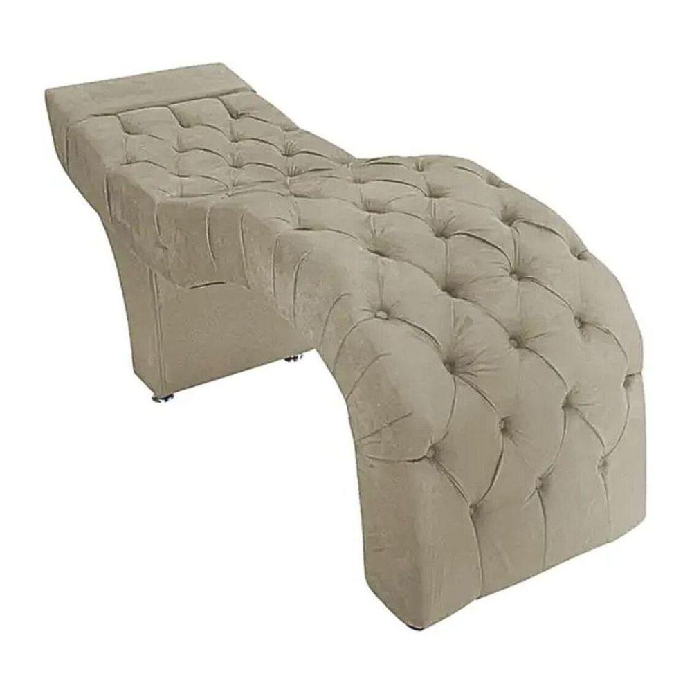 Maca Estofada Estética Cílios Salão Spa Suede Kelly Cor:bege - 1
