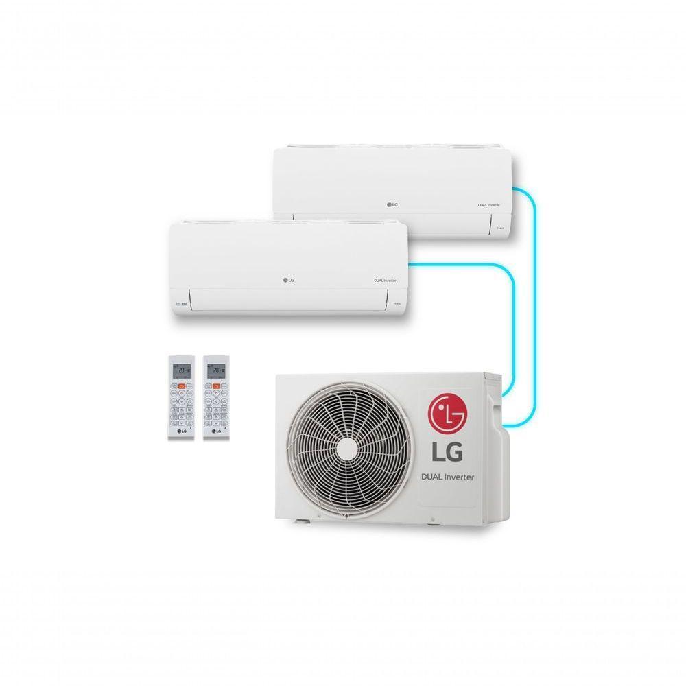 Ar Condicionado LG Dual Inverter Voice + AI Bi-Split Frio (Evaporadoras 9.000 + 9.000 BTU) 220V - 1