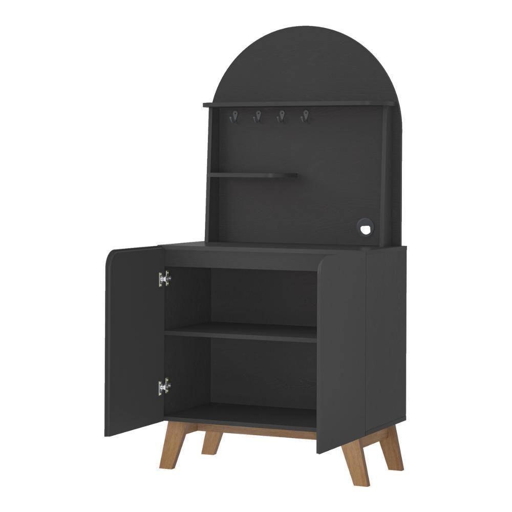 Aparador Cantinho Do Café 2 Portas Retrô Multimóveis Cr50079 Preto Preto - 4