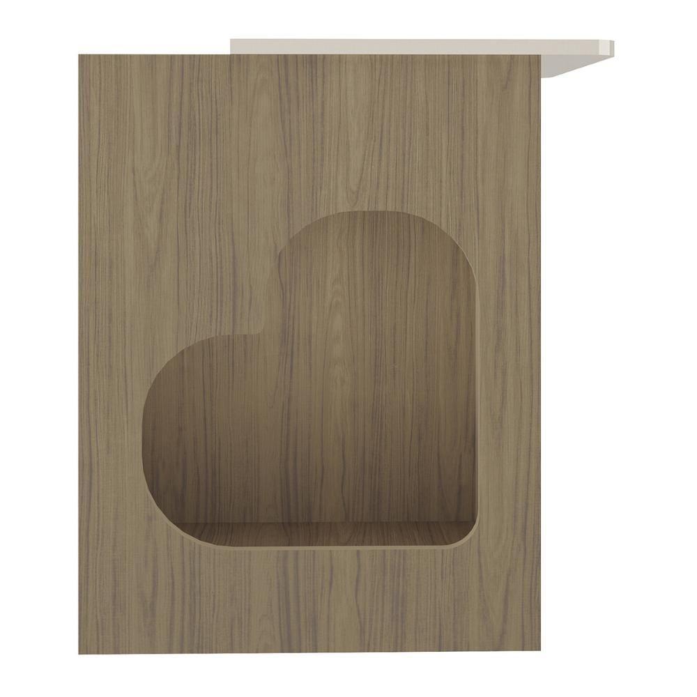 Mesa Lateral De Apoio Cama Pet 52,5cm Multimóveis Cr45237 Carvalho/off White Carvalho/off White - 3