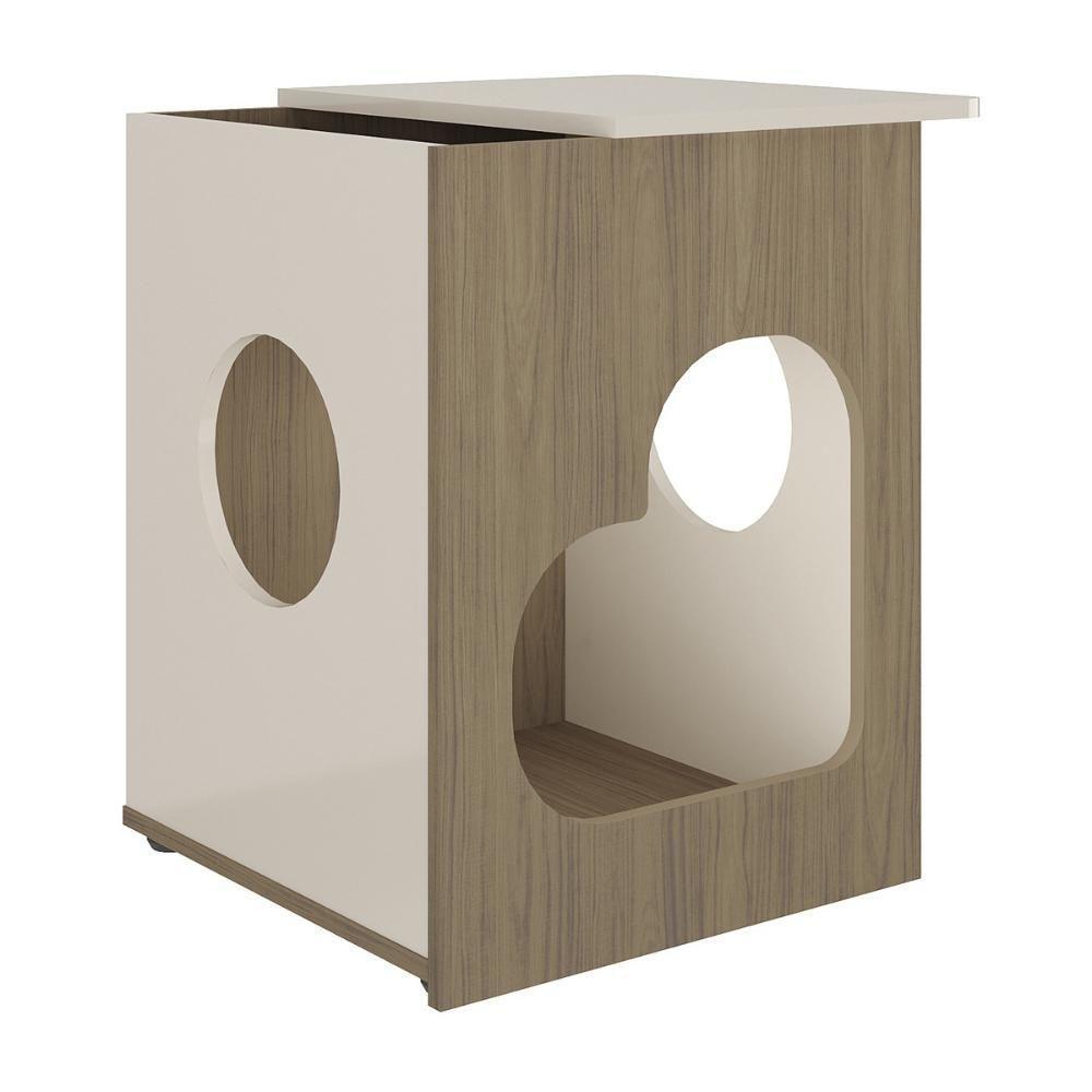 Mesa Lateral De Apoio Cama Pet 52,5cm Multimóveis Cr45237 Carvalho/off White Carvalho/off White - 5