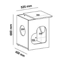Mesa Lateral De Apoio Cama Pet 52,5cm Multimóveis Cr45237 Carvalho/off White Carvalho/off White - 8
