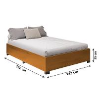Cama Box Base Casal Para Colchão De Até 1,38m Desmontável Aruba Cinamomo Dobuê Cinamomo - 5