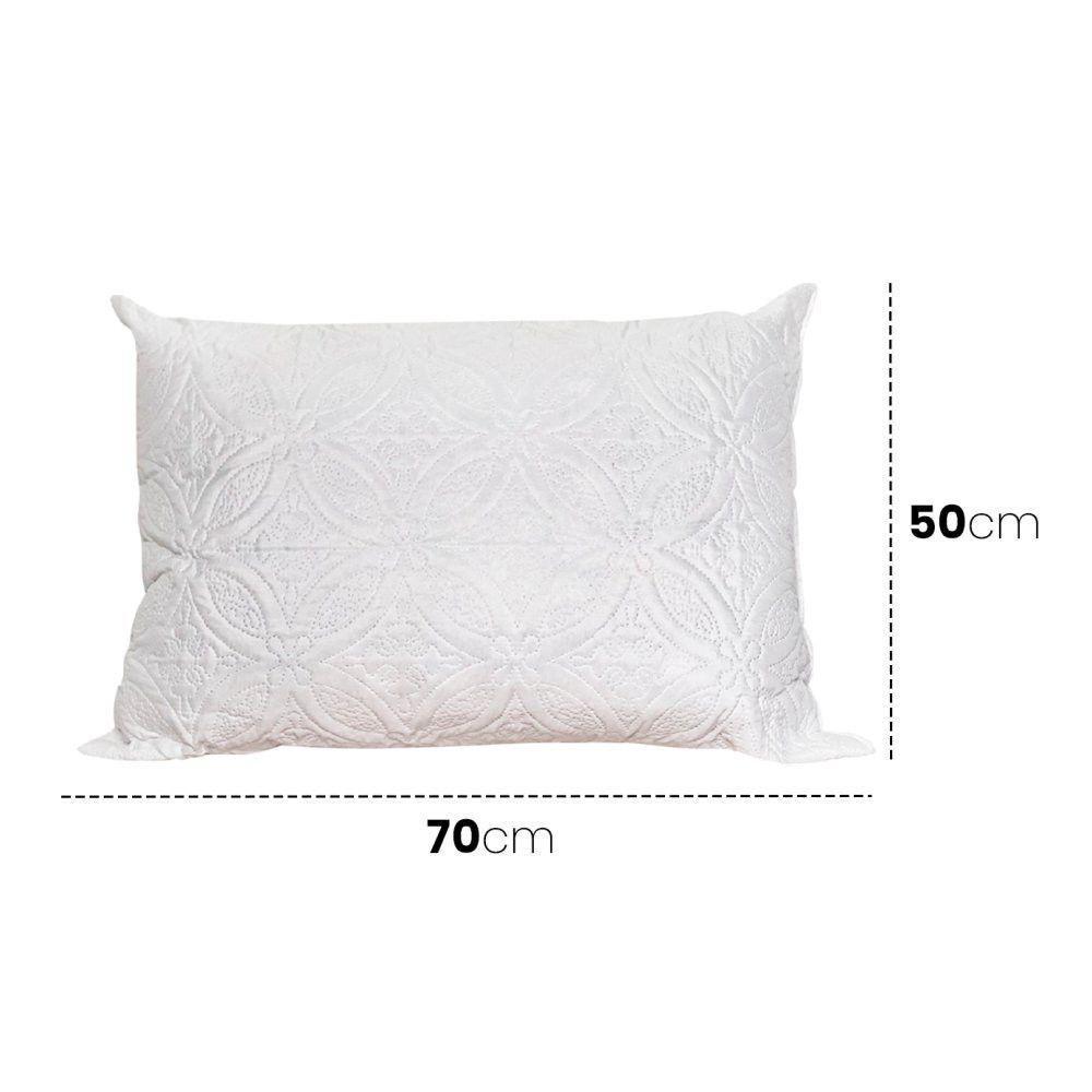 Travesseiro De Poliéster Macio Suporte Firme Capa Matelada - 3