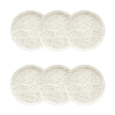 Conjunto De Pratos De Sobremesa 06 Peças Flat Chuvisco Oxford