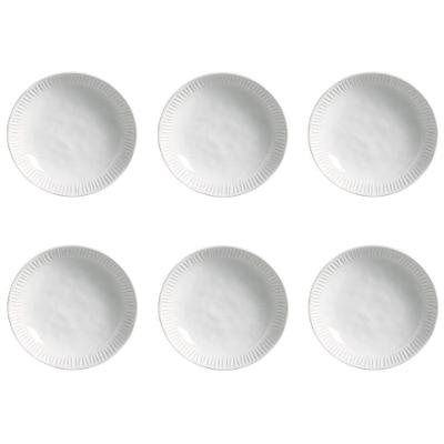 Conjunto De Pratos Fundos 06 Peças Linhas New White Porto Brasil