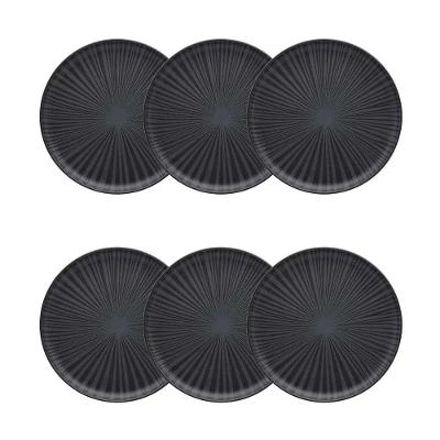 Conjunto De Pratos De Sobremesa 06 Peças Flat ônix Oxford