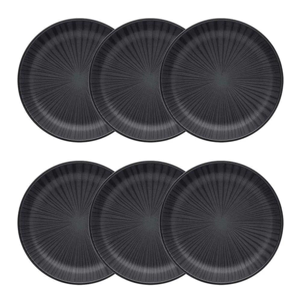 Conjunto De Pratos Fundos 06 Peças Flat ônix Oxford - 1