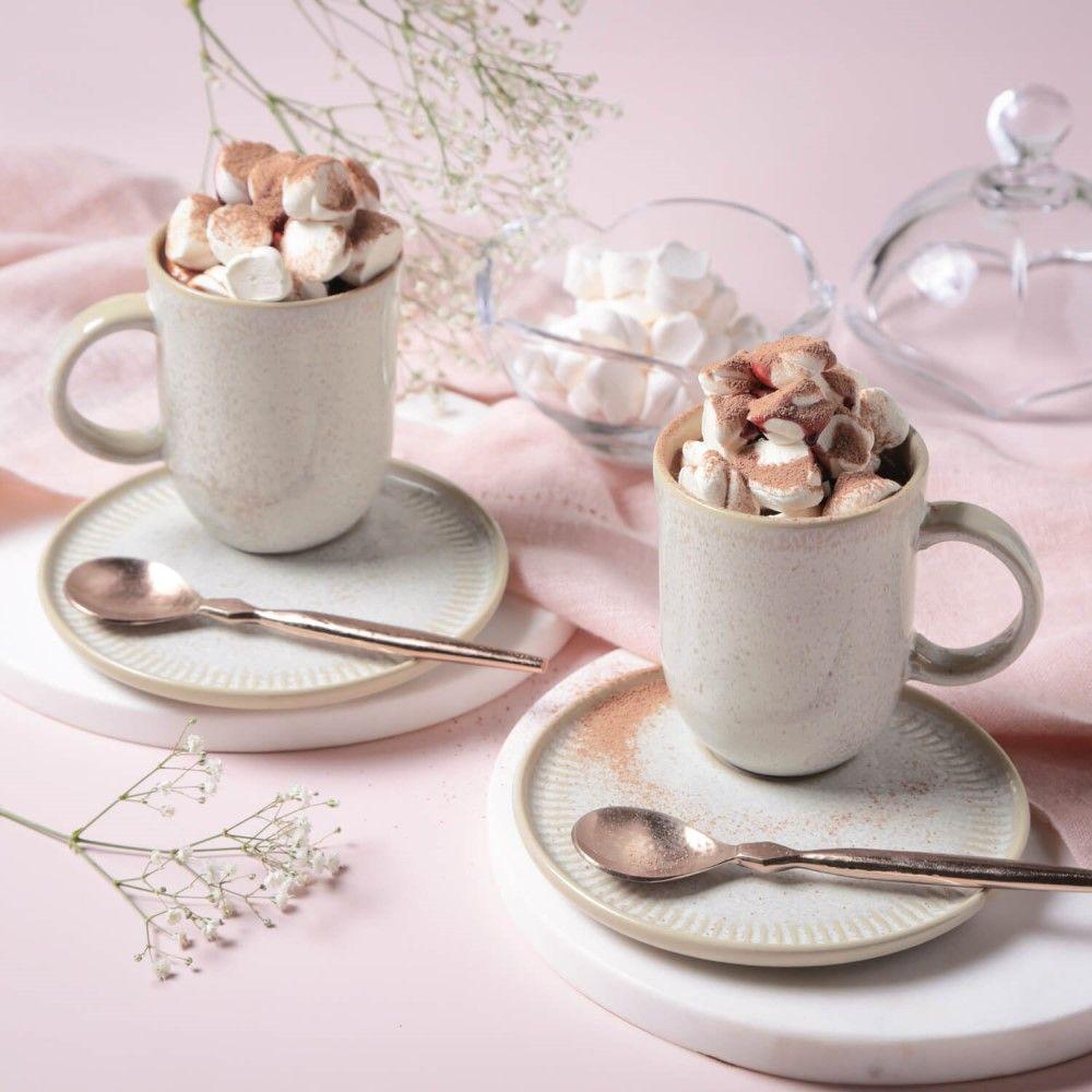 Conjunto De Pratos De Sobremesa 06 Peças Linhas Latte Porto Brasil - 9