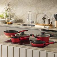 Caçarola Everyday 24 Cm 4,3 L Vermelha Em Alumínio Forjado Com Revestimento Antiaderente Indução