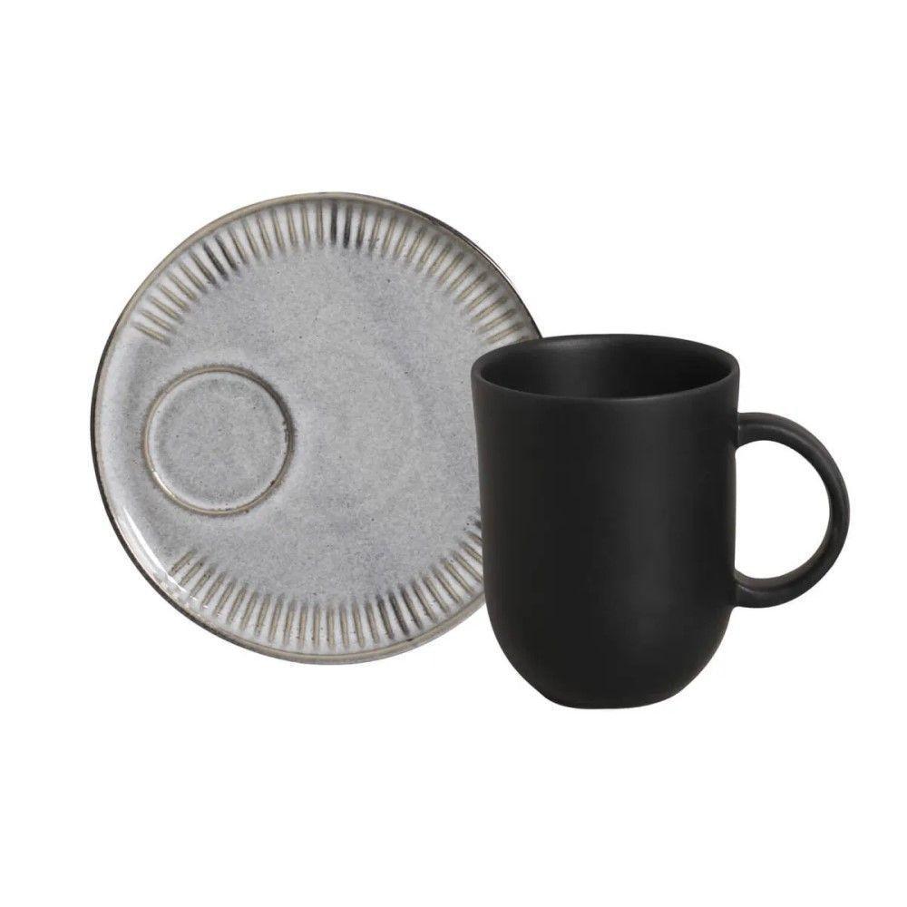 Conjunto De Canecas Com Pires 04 Peças Linhas Dust Porto Brasil - 5