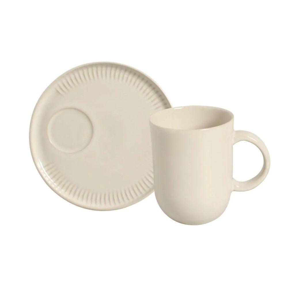 Conjunto De Canecas Com Pires 04 Peças Linhas Clay Porto Brasil - 5