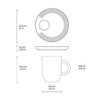 Conjunto De Canecas Com Pires 04 Peças Linhas Clay Porto Brasil - 2