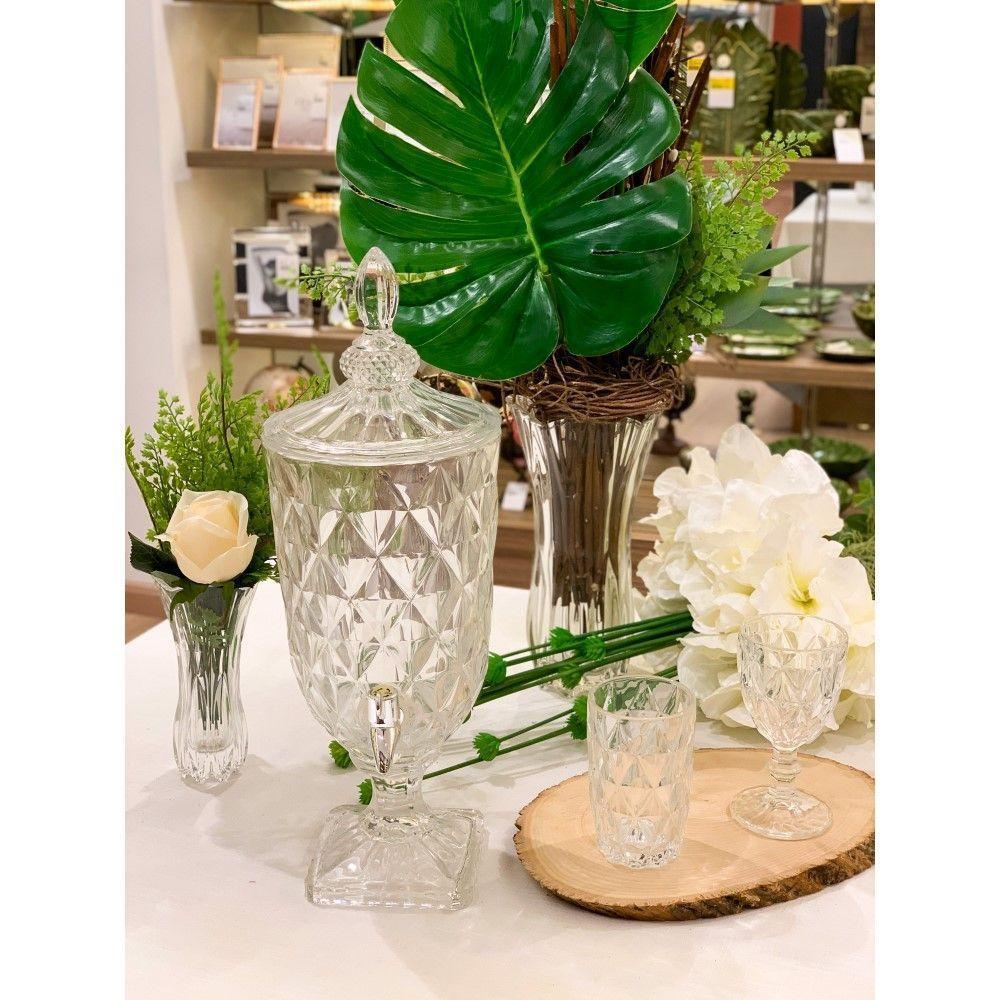 Conjunto De Copos De Vidro Para água 6 Peças 350 Ml Diamonds Lyor - 2