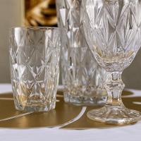 Conjunto De Copos De Vidro Para água 6 Peças 350 Ml Diamonds Lyor - 5