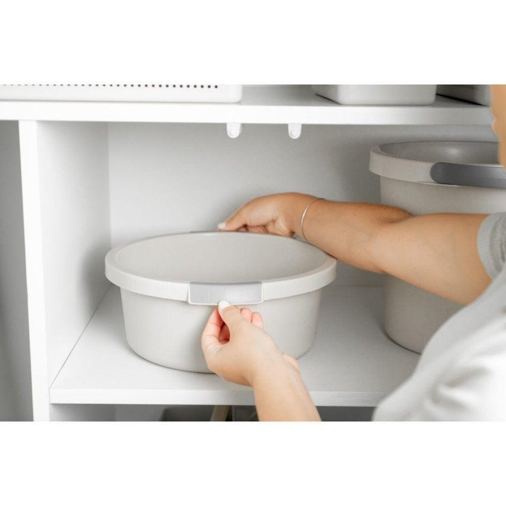 Kit Lavandeira Flow Com 02 Dispenser De Sabão 1,5 E 2,3 L Branco + 01 Balde 8,5 L Branco + 01 Bacia 5 L Branca Ou - 2