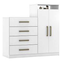 Cômoda Sapateira Ambiente áurea Branco Brilho - Demóbile - 4