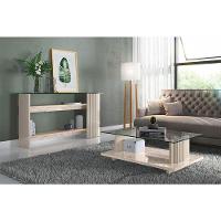 Estante Home Theater Suspenso Com Aparador E Mesa De Centro Frizz Select Calacata Off White - Madetec - 5