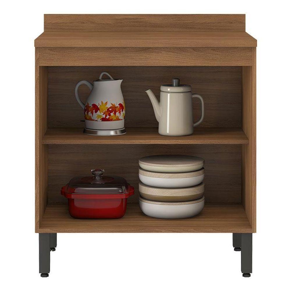 Balcão De Cozinha Firenze 2 Portas 80 Cm Amêndola Touch Nude Prime Tx - Demóbile - 2