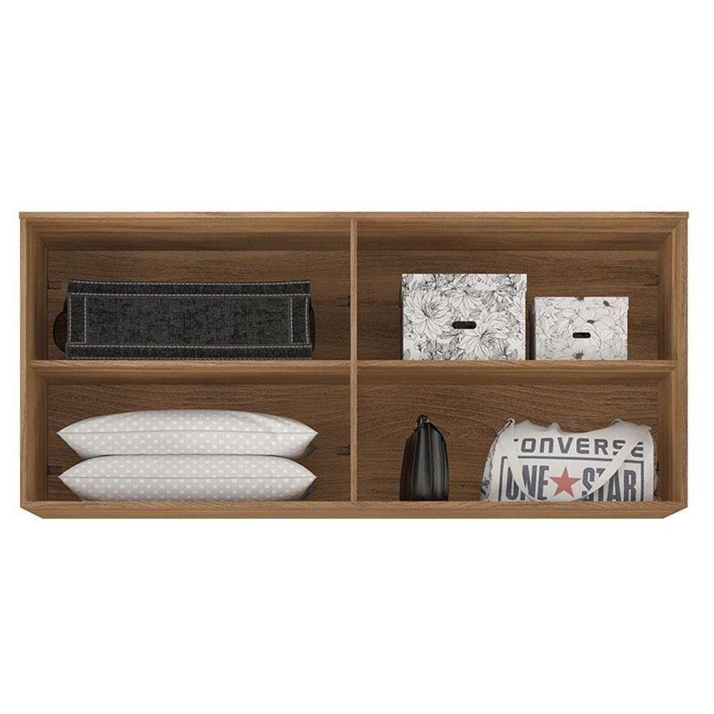 Armário 4 Portas Ponte Casal Irlanda 71190k Amêndola Branco - Demartêz - 2