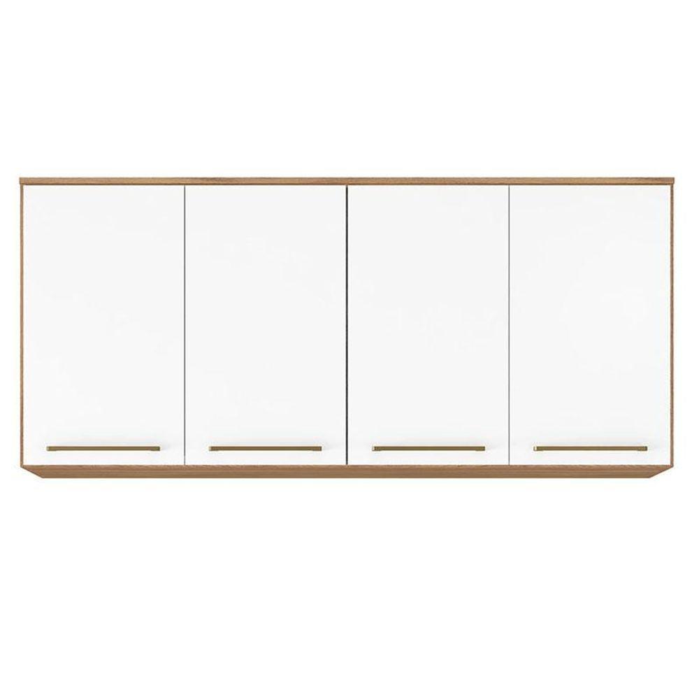 Armário 4 Portas Ponte Casal Irlanda 71190k Amêndola Branco - Demartêz - 3