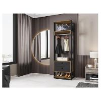 Guarda Roupa Modulado Ambiente Titan Com Gavetas Preto Freijó - Móveis Leão - 1