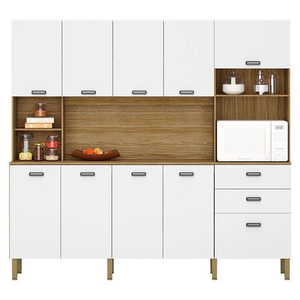Cozinha Ambiente Intense 10 Portas E 2 Gavetas Freijó Supremo - Kits Paraná - 3