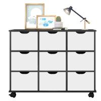 Nicho Organizador 9 Gavetas Preto Branco - Qmovi - 1