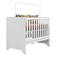 Quarto De Bebê Eloá Com Berço Americano Retro Maya Branco Acetinado Com Colchão Ortobom - 6