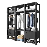 Guarda Roupa Modulado Titan 3 Peças Preto - Móveis Leão - 1