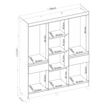 Guarda Roupa Casal Mauá 6 Portas Bater 2 Gavetas Amêndola Off White MDP