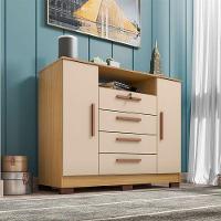 Cômoda Madri 4 Gavetas 2 Portas Carvalho Americano Off White - Incorplac - 3