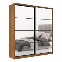 Guarda Roupa Casal Belga 2 Portas Em Espelho Amendola Grafito Flex - Demartêz - 1