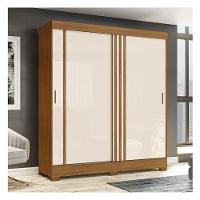 Guarda Roupa Solteiro B353 Nature Off White Cinza Flex - Briz Móveis - 2